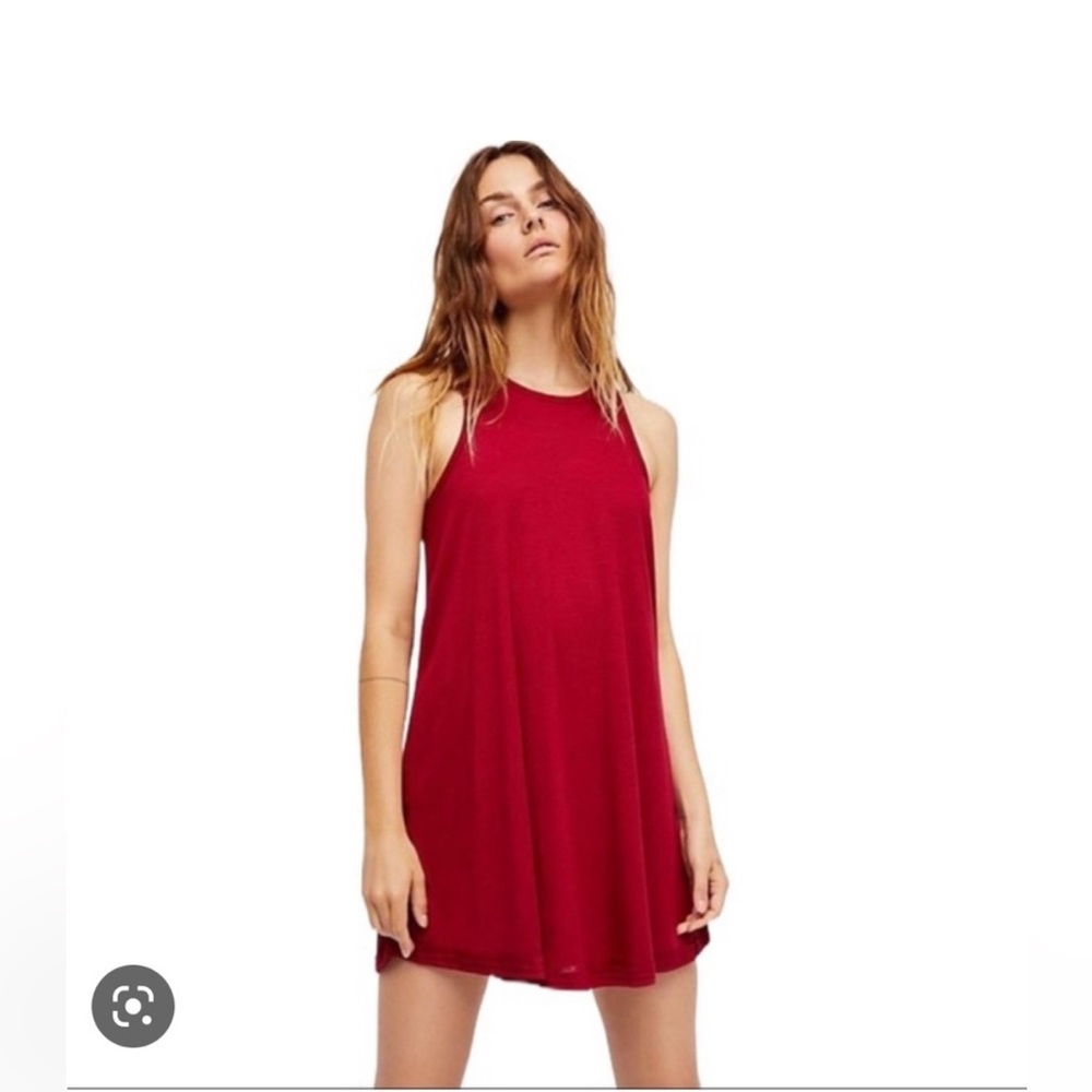 Free People Beach Rasberry red tank dress racer back M